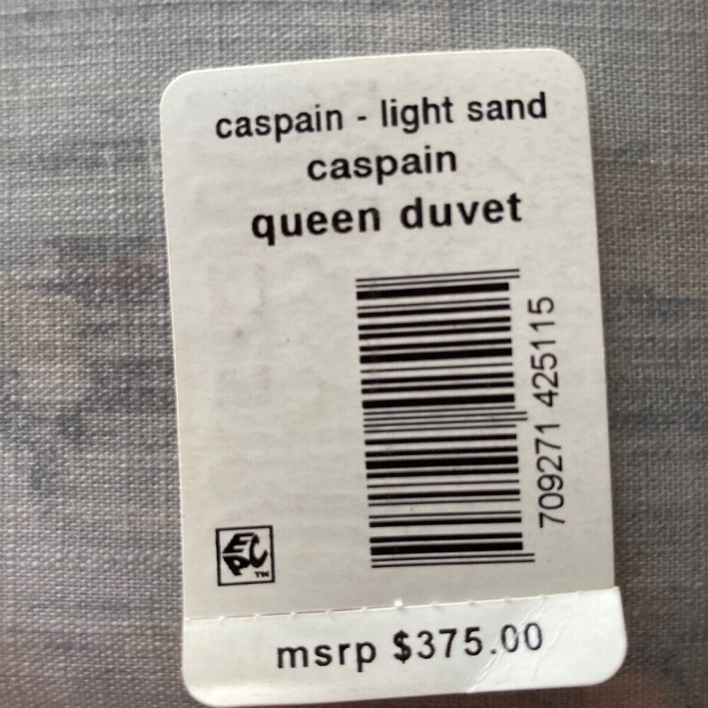 COPY - NWT $375 Calvin Klein Queen Duvet Cover Caspain light sand 100% Cotton … - Picture 4 of 5